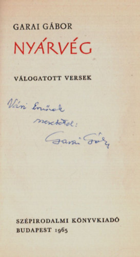 Garai G�bor - Ny�rv�g (dedik�lt)
