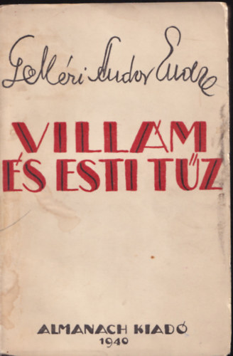 Gelléri Andor Endre - Villám és esti tűz