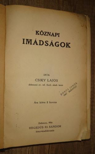 Csiky Lajos - Köznapi imádságok