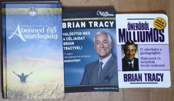 Dr. John F. Demartini Brian Tracy - 3db könyv a célmegvalósítással, meggazdagodással kapcsolatban - Önerőből milliomos, Valósítsd meg a céljaidat Brian Tracyvel!, A benned élő gazdagság