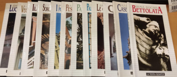 Buza P�ter, Gerle J�nos, Korniss P�ter, V�rnagy Zolt�n, Rad� Dezs�, Kocsis Irma, Kiss Katalin, Z�dor Anna F�ldes M�ria - 14 db La Nostra Budapest: Bettolata; Case Decorate; Cortili; Le Grotte di Buda; Luci Notturne; Palazzi del Denaro; Parchi e Boschi; Pest Classicista; I ponti sul Danubio; Sorgenti e Fontane; Il Trasporto; Vecchie Fabbriche