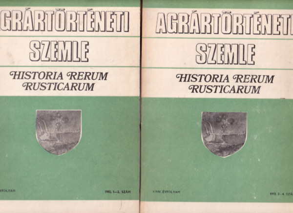 Gunst P�ter  (szerk.) - Agr�rt�rt�neti Szemle 1982/1-2. �s 1982/3-4. sz�mok (2 k�tet, teljes)