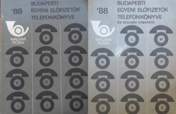 Budapesti egyni elfizetk telefonknyve 1988 I-II.