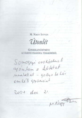 M. Nagy Istv�n - �tonl�t-Gondolats�r�tm�ny az �lhet� filoz�fia t�mak�r�b�l