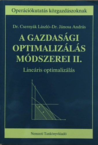 Dr. Jnosa Andrs; Dr. Csernyk Lszl - A gazdasgi optimalizls mdszerei II. Lineris optimalizls