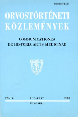 Orvostörténeti közlemények 190-193, 2005