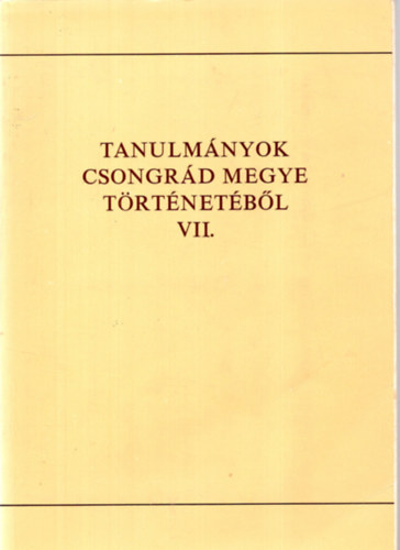 Bodnr Bla dr. - Hdmezvsrhelynek s krnyknyek fldrajzi nevei (Tanulmnyok Csongrd megye trtnetbl VII.)