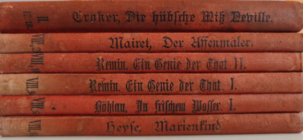 6 db k�nyv az Engelhorn's allgemeine Roman-Bibliothek. sorozatb�l