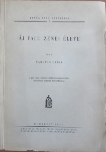 Lajos Vargyas - j falu zenei lete