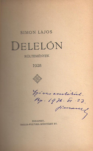 Simon Lajos - Deleln