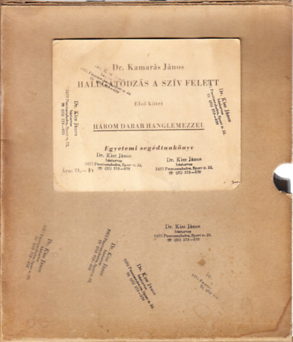 Dr.Kamar�s J�nos - Hallgat�dz�s a sz�v felett I-II. ( 3+3 hanglemezzel )