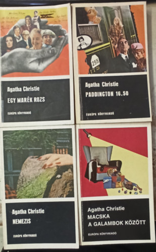 Agatha Christie - 4 db Agatha Christie: Egy mark rozs +Paddington 16.50 +Macska a galambok kztt +Nemezis