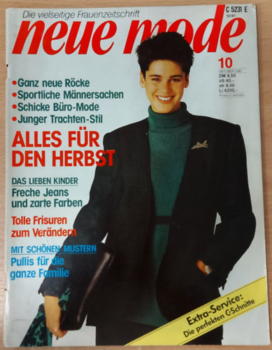 Die vielseitige Frauenzeitschrift - Neue Mode Oktober 1987