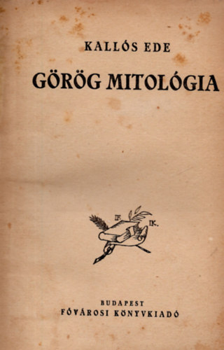 Kalls Ede - Grg mitolgia
