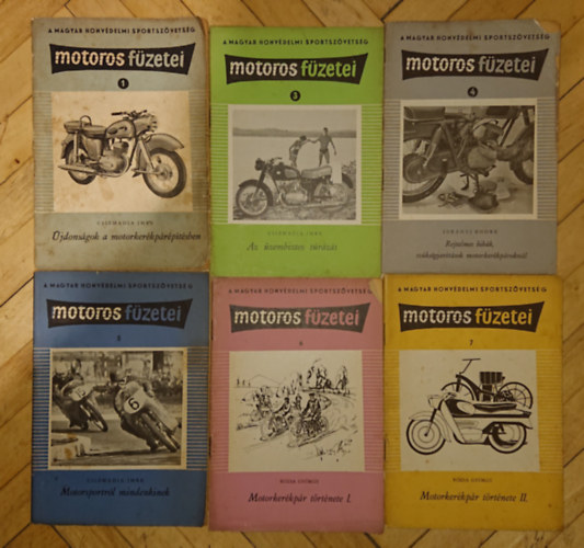 6 db A Magyar Honvdelmi Sportszvetsg Motoros Fzeteibl (1.,3.,4.,5.,6.,7.)