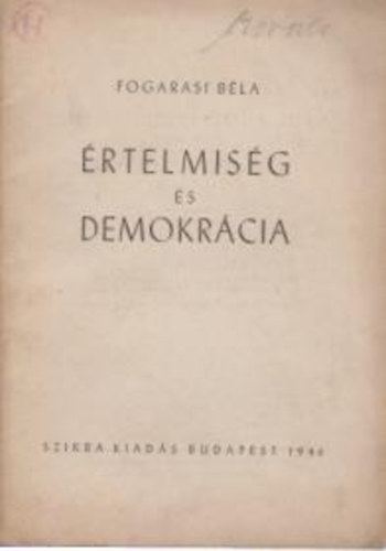 Fogarasi Bla - rtelmisg s demokrcia