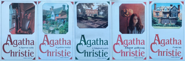 Agatha Chirstie - 5 db Agatha Christie krimi: Ellopott gyilkossg + A Sittaford-rejtlyA Sittaford-rejtly + Ferde hz + A fogorvos szke + A gyllet rltje
