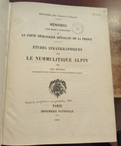 Jean Boussac - tudes stratigraphiques sur le nummulitique alpin (1912)
