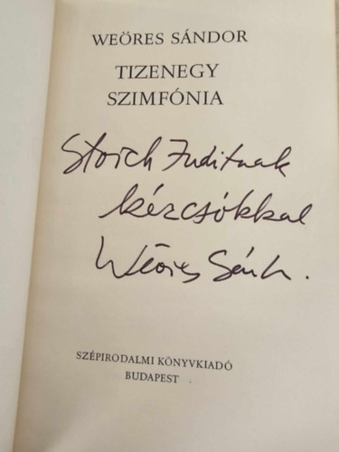 We�res S�ndor - Tizenegy szimf�nia - Dedik�lt! - Els� kiad�s!