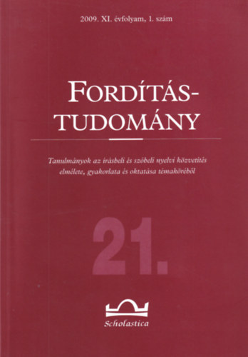 Fordtstudomny 2009. XI. vfolyam, 1. szm