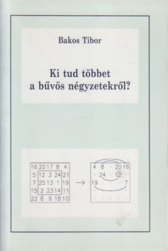 Bakos Tibor - Ki tud tbbet a bvs ngyzetekrl? I. fzet (dediklt)