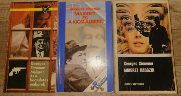Georges Simenon - 3 db Maigret-kötet: Maigret és a becsületes emberek, Maigret és a kicsi Albert. Maigret habozik