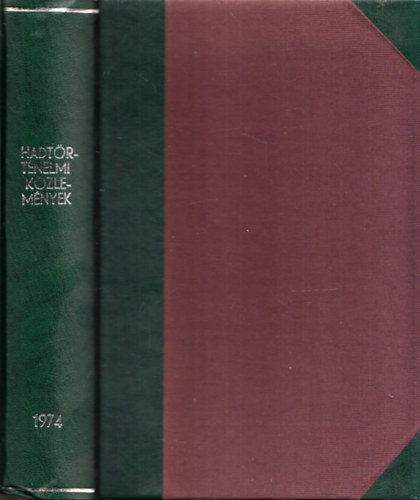Hadt�rt�nelmi k�zlem�nyek 1974/1-4. (teljes �vfolyam, egybek�tve)