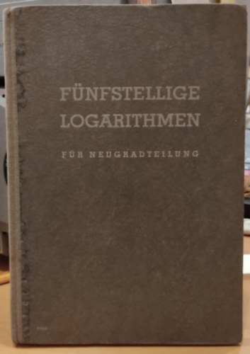 K�stner - F�nfstellige Logarithmen