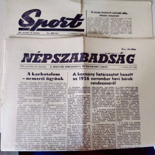 Npszabadsg s Sport lapszm 1956.november 29. cstrtk