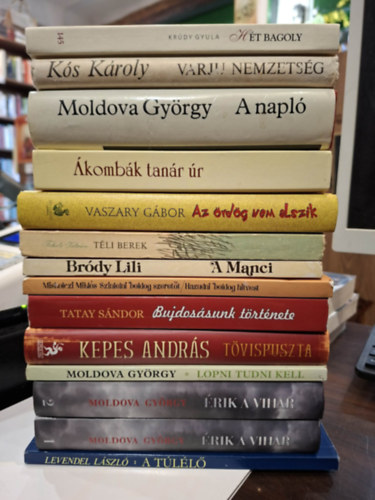 Károly Kós, Vaszary Gábor, Fekete István, Bródy Lili, Miskolczi Miklós, Tatay Sándor, Kepes András, Moldova György, Levendel László Krúdy Gyula - 13 regény 14 kötetben, KÖNYVMENTŐ AJÁNLAT: Két bagoly, Varju nemzetség, Ákombák tanár úr, Az ördög nem alszik, Téli berek, A Manci, Szinlelni boldog szeretőt/Hazudni boldog hitvest, Bujdosásunk története, Tövispuszta, Lopni tudni k