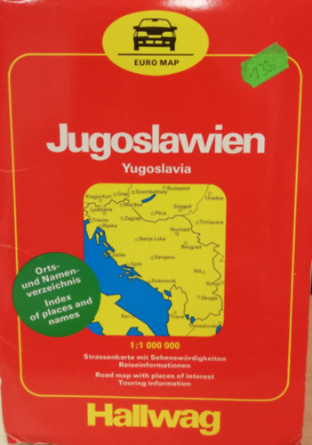 Euro Map: Jugoslawien - Yugoslaiva 1:1 000 000