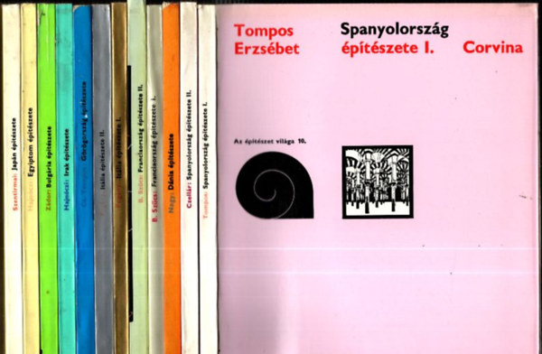 12 db. ktet Az ptszet vilga sorozatbl: Japn, Egyiptom, Bulgria, Irak, Grgorszg, Itlia I-II., Franciaorszg I-II., Dnia, Spanyolorszg I-II. ptszete