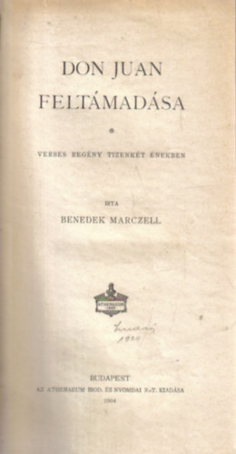 Benedek Marcell - Don Juan feltámadása