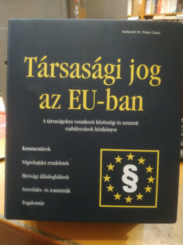 Dr. Pol�nyi Tam�s - T�rsas�gi jog az Eu-ban
