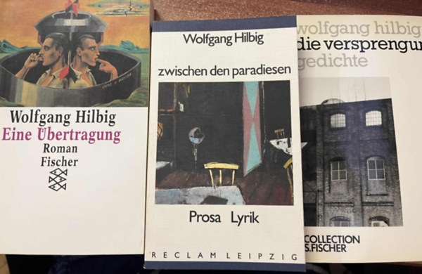 3 db dedik�lt Wolfgang Hilbig k�nyv
