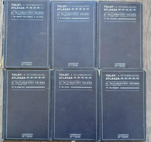 Dr. Dr. Tellyesniczky Klmn Toldt Kroly - A tetembonts atlasza I-VI.