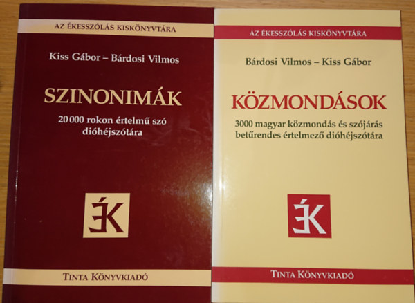 Brdosi Vilmos-Kiss Gbor - 2 db nyelvszeti knyv: Szinonmk, Kzmondsok