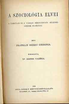 Franklin Henry Giddings - A szociolgia elvei