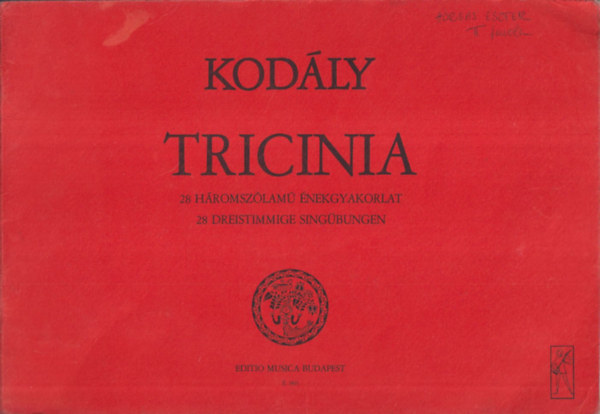 Kodly Zoltn - Tricinia - 28 hromszlam nekgyakorlat