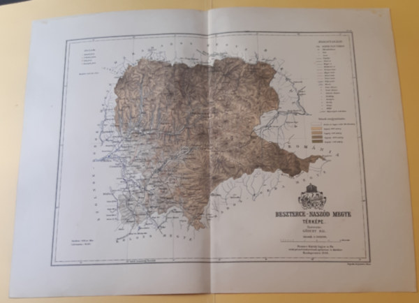 Gönczy Pál - Kogutowicz Manó - Beszterce-Naszód Megye térképe