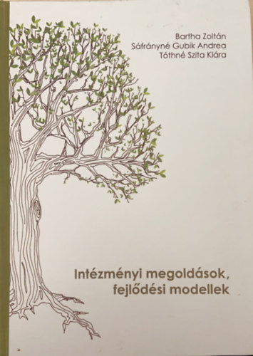 Sáfrányné Gubik Andrea, Tóthné Szita Klára Bartha Zoltán - Intézményi megoldások, fejlődési modellek