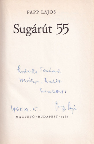 Papp Lajos - Sug�r�t 55 - dedik�lt