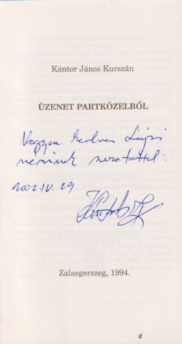 K�ntor J�nos Kursz�n - �zenet partk�zelb�l