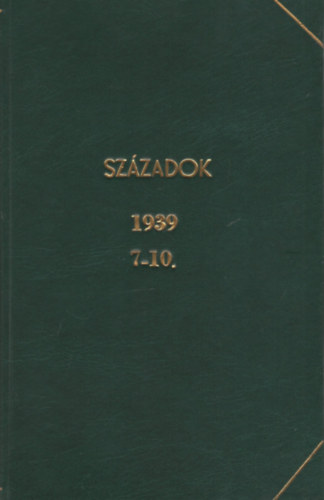 Sz�zadok 73. �vfolyam 1939