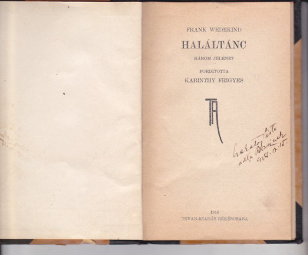 Frank Wedekind - Halltnc