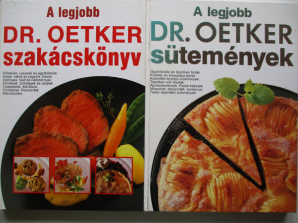 Dr. Oetker - 2db Dr. Oetker k�nyv:  A legjobb - DR. OETKER szak�csk�nyv + A legjobb DR OETKER s�tem�nyek