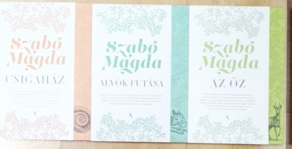 Szabó Magda - 3db Szabó Magda mű - Csigaház, Alvók futása, Az őz