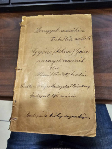 Gyni Gza - Lengyel mezkn, tbortz mellett - Gyni (chim) Gza przemysli verseinek els itthoni (bvtett) kiadsa