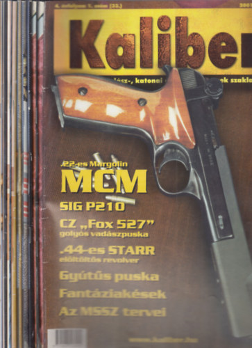 Kaliber 2001/1-5, 7-9, 11, 12. sz�mok (10 db. lapsz�m)