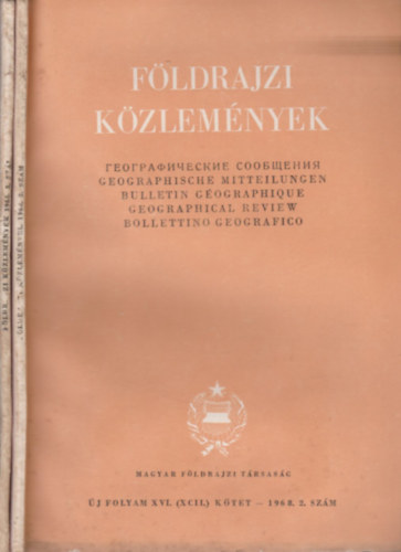 Pécsi Márton (főszerk.) - Földrajzi közlemények 1968/2-3. szám